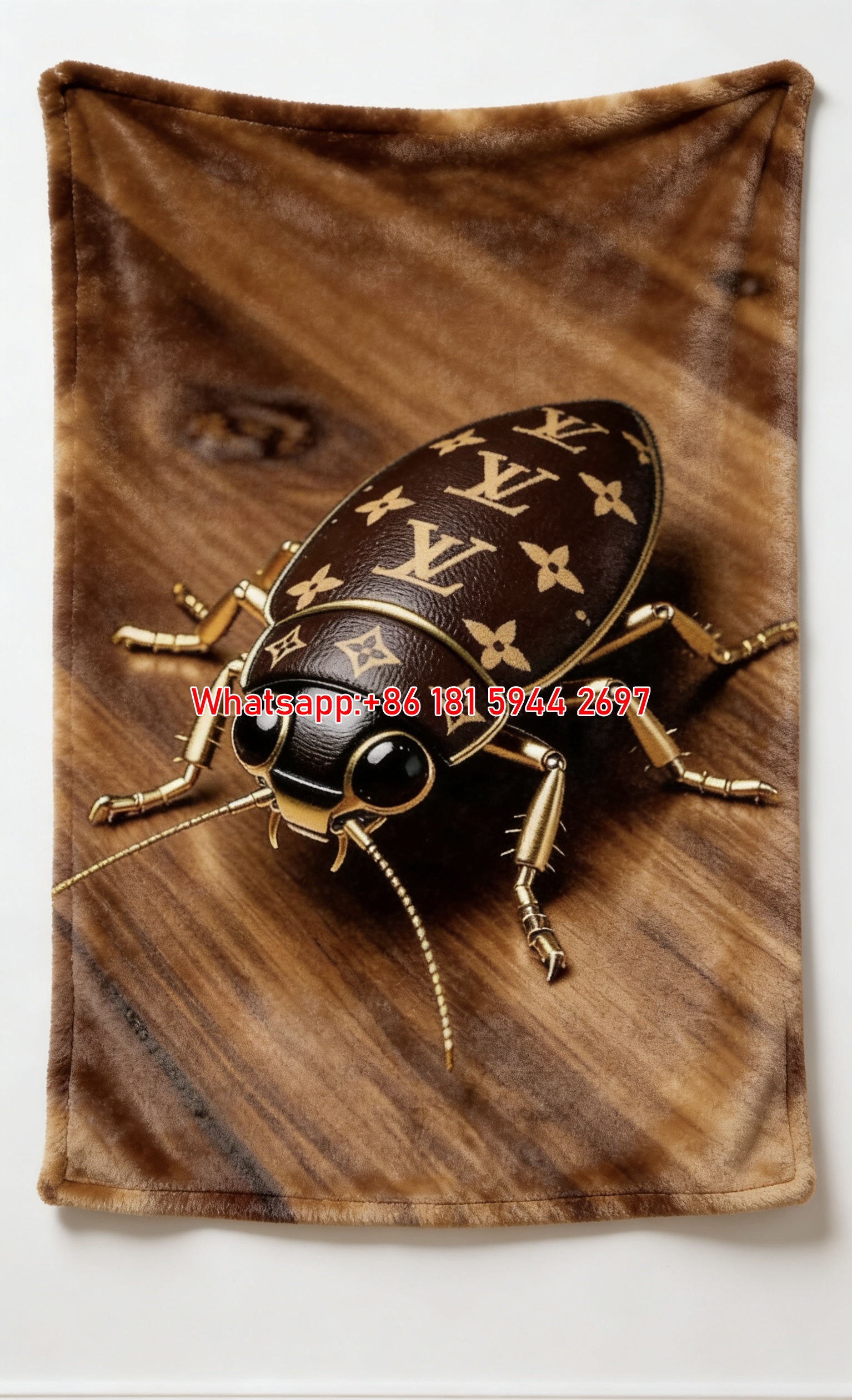 LV Monogram Beetle Blanket Luxury LV Insect Art Throw 215